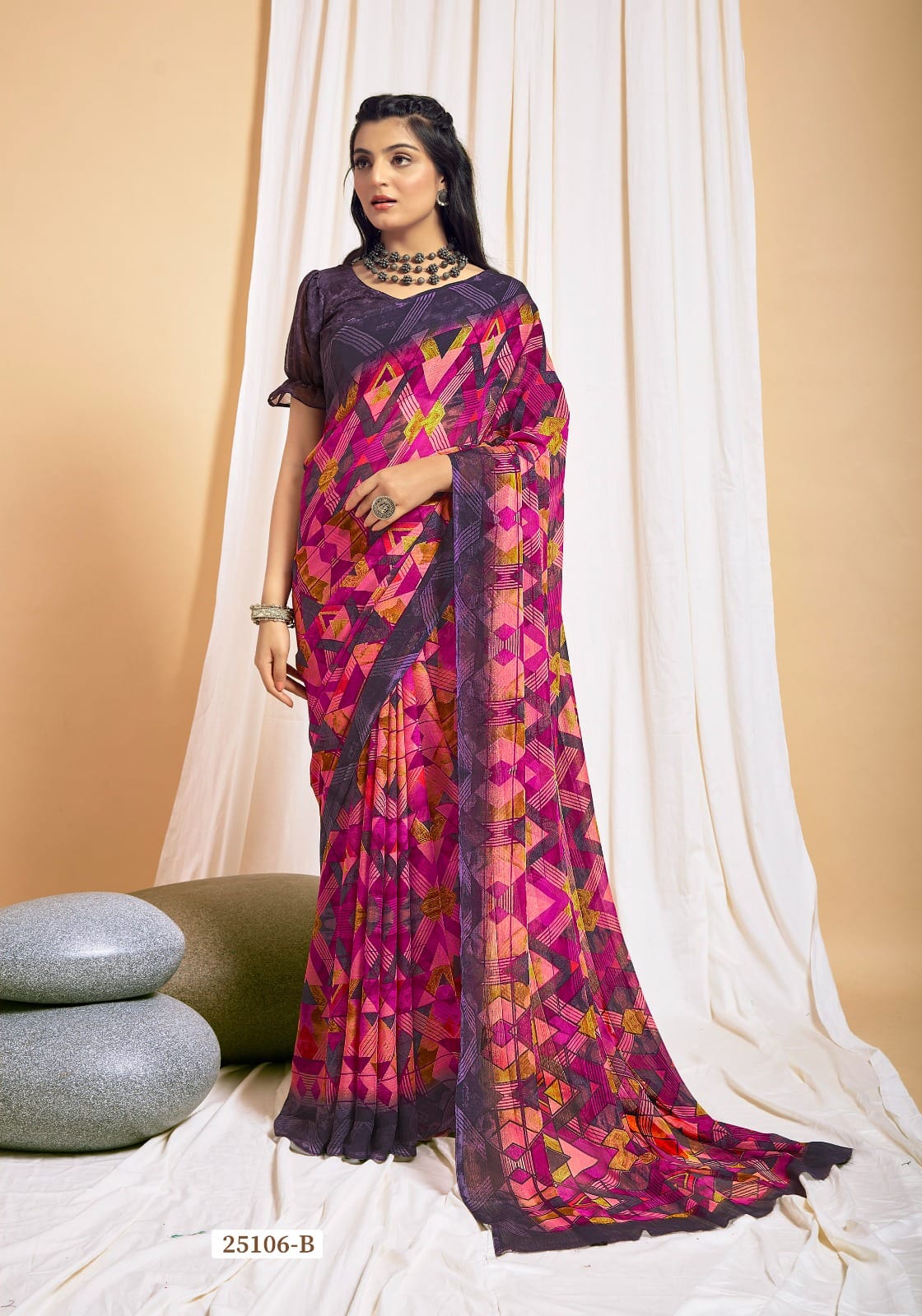 Ruchi Star Chiffon 125 soft Chiffon Saree Collection
